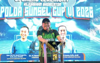 Herman Deru Apresiasi Kapolda Sumsel Cup VI, Dorong Lahirnya Bibit Atlet Bulutangkis Berprestasi