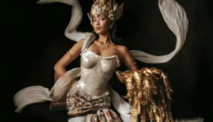 Gaya Magis Agnes Rahajeng Berbalut Kostum Dewi Sri di Miss Supranational 2026, Angkat Kemakmuran Indonesia ke Panggung Dunia